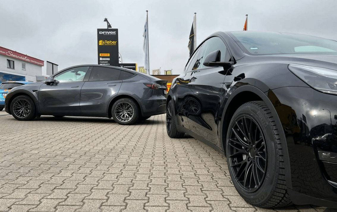 Tesla mit Alufelgen ATS Perfektion
